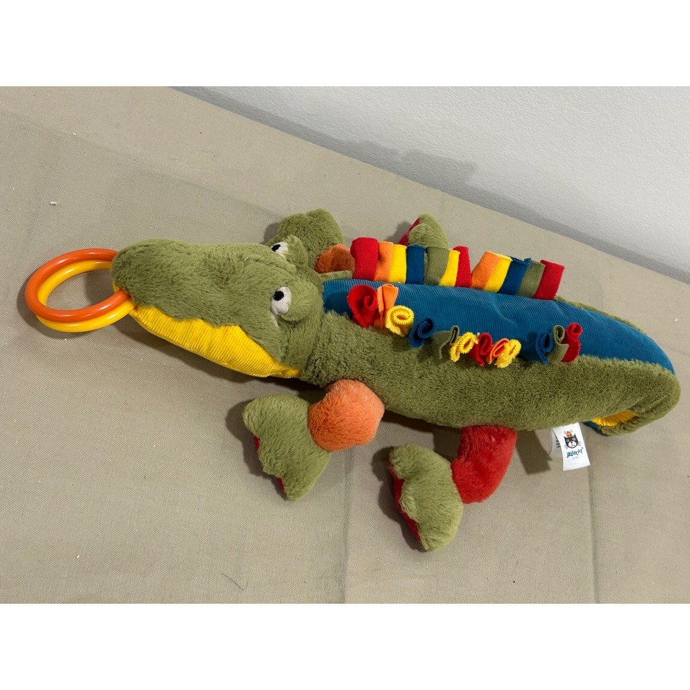 Jellycat London Cordy Roy Crocodile Activity Toy Plush Teether Ring